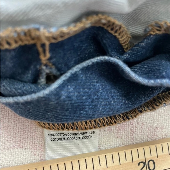 Free People Blue Denim Mini Dress Overalls Size 4 - Picture 8 of 8